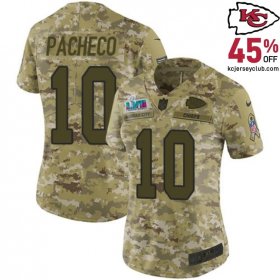 Isiah Pacheco #10 Chiefs Crucial Red Camo Jersey - Women 2018