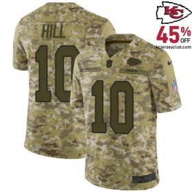Show Your Grit with the Tyreek Hill #10 Chiefs Camo Underdog Jersey - Root for the Underdog for Men! 2018 Design