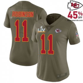Grab the Victorious Demarcus Robinson #11 Chiefs Olive Divisional Champs Jersey - For Women's Winning Teams! 2017 Edition