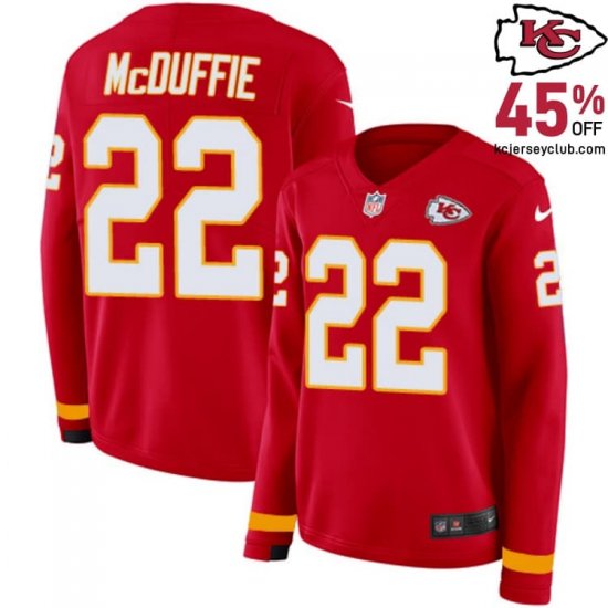 Back Kansas\'s Unsung Heroes with the Trent McDuffie #22 Kansas\'s Reliable Chiefs Red Backup Jersey for Women in 2025