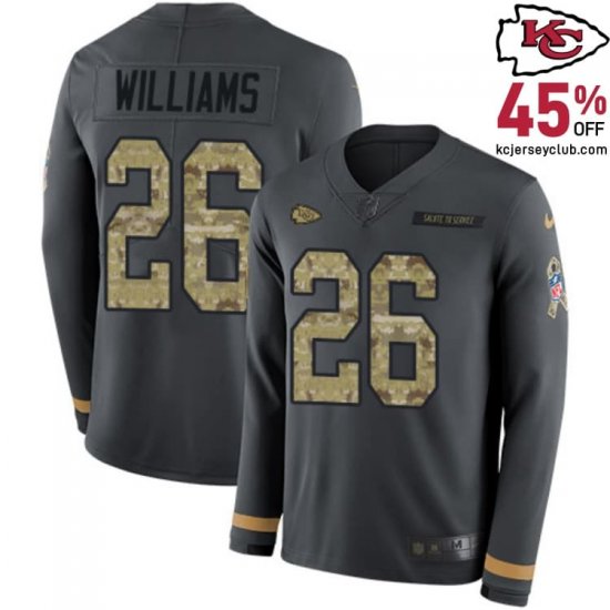 Get in the Irish Spirit in Kansas with the Damien Williams #26 Kansas\'s Spirited Chiefs Anthracite St. Patrick\'s Day Special Jersey for Men in 2025
