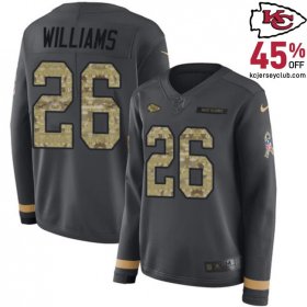 Celebrate Independence in Kansas with the Damien Williams #26 Kansas's Patriotic Chiefs Anthracite Fourth of July Special Jersey for Women in 2025