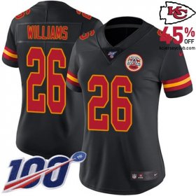 Celebrate Kansas's Team Comeback with the Damien Williams #26 Kansas's Triumphant Chiefs Black Comeback Story Jersey for Women in 2025