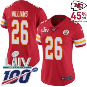 Dominate on Kansas's Home Turf with the Damien Williams #26 Kansas's Mighty Chiefs Red Home Field Domination Jersey for Women in 2020