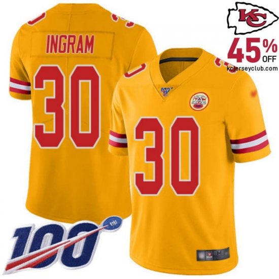Command the Limelight: Keaontay Ingram #30 Kansas\'s One-of-a-Kind Chiefs Gold Alternative Design Jersey for Men in 2025