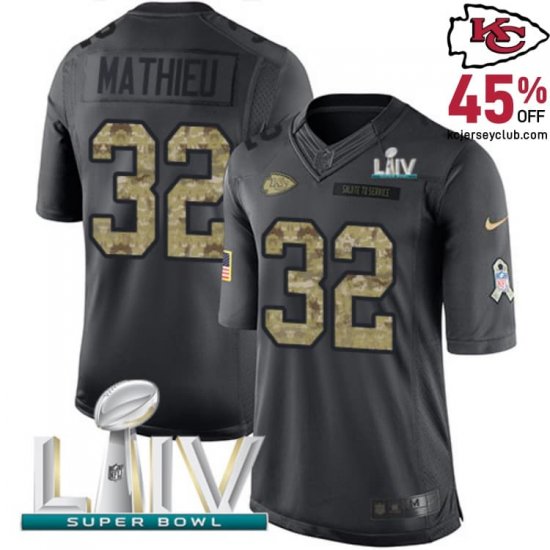 Gear Up for the Ultimate Game Day: Tyrann Mathieu #32 Kansas\'s Chiefs Black Tailgate Party Powerhouse and Thrill Jersey for Youth in 2020 2016