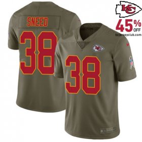 Live the Gridiron Pro Dream: L'Jarius Sneed #38 Kansas's Authentic Chiefs Olive Replica Pro Jersey Allowing You to Step into the Shoes of Your Beloved Men Player