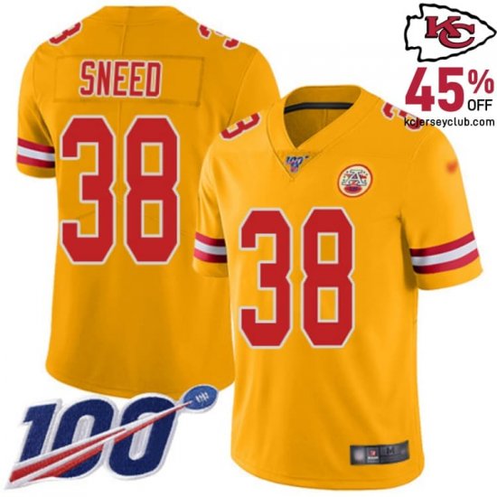 L\'Jarius Sneed #38 Chiefs Gold Limited Quantity Jersey - A Rare Find for Men Collectors! 2025 Release