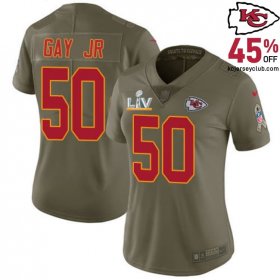 Don't Miss Out! The Willie Gay Jr #50 Authentic Chiefs Olive Jersey from 2017
