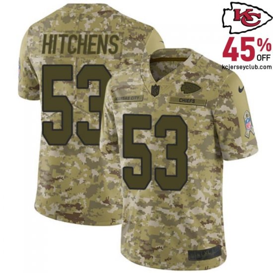 The Prestigious Anthony Hitchens #53 Chiefs Camo All-Pro Jersey - Ideal for Men\'s Top Fans! 2018 Version