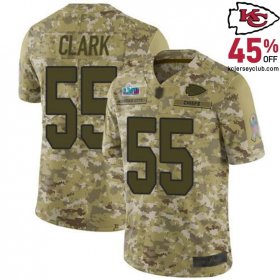 Frank Clark #55 Chiefs Camo Christmas Special Jersey - Spread Joy for Youth in 2018!