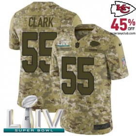 Frank Clark #55 Chiefs Camo Classic Retro Jersey - A Heritage Item for Youth Fanatics in 2020 2018!
