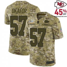Acquire the Realistic Alex Okafor #57 Chiefs Camo Replica Jersey - Ideal for Youth Imitators in 2018!