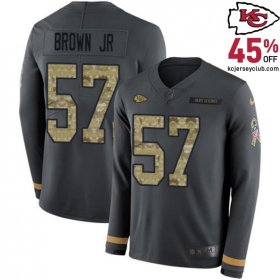 Orlando Brown Jr. #57 Chiefs Anthracite Brown MVP Jersey - For Youth's MVP Supporters in 2025!