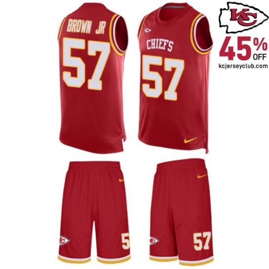 Orlando Brown Jr. #57 Chiefs Red Brown Fan-Voted Jersey - Chosen by Men\'s Dedicated Supporters in 2025!