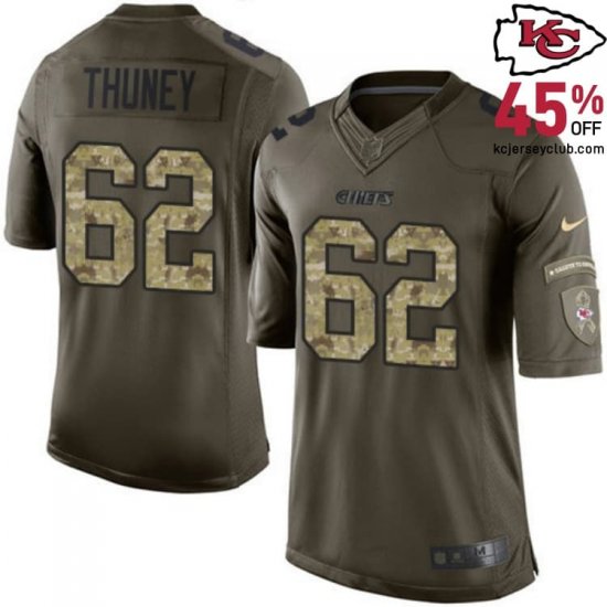Get the Little Youth Fans Excited with Joe Thuney #62 Chiefs Green Kids Jersey in 2015