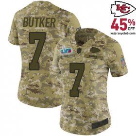 Watch the Future Shine with Harrison Butker #7 Chiefs Camo Rising Star Jersey for Women in 2018