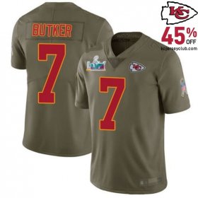 Relive the Good Old Fridays with Harrison Butker #7 Chiefs Olive Throwback Friday Jersey for Youth in 2017