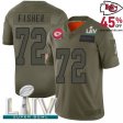 Celebrate Perfection with Eric Fisher #72 Chiefs Camo Unbeaten Season Jersey for Youth in 2020 2019