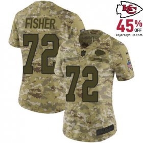 End the Drought with Eric Fisher #72 Chiefs Camo Streak-Breaker Jersey for Women in 2018