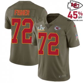 Show Your Love for the Favorite Star with Eric Fisher #72 Chiefs Olive Fan-Favorite Player Jersey for Youth in 2017