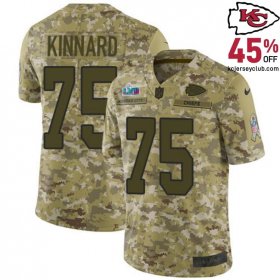 Honor the Legends' Numbers with the Darian Kinnard #75 Chiefs Camo Retired Number Jersey for Men in 2018