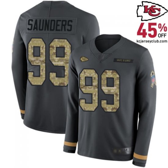 Show Your Postseason Support in Kansas with the Khalen Saunders #99 Kansas\'s Determined Chiefs Anthracite Playoff Jersey for Men in 2025