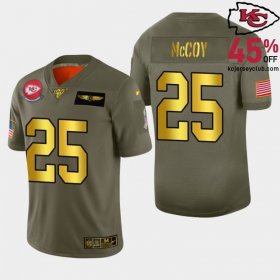 Secure Your Piece of History with the Special Release LeSean McCoy #25 Kansas's Chiefs Olive Gold Limited Edition Gem Jersey – Perfect for Men Collections