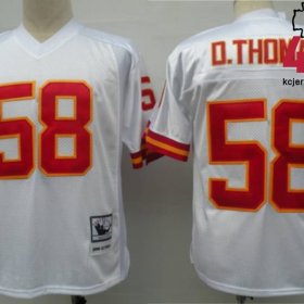 Dominate the Road Games: Derrick Thomas #58 Kansas's Commanding Chiefs White Away Game Jersey Exuding Men's Dominance